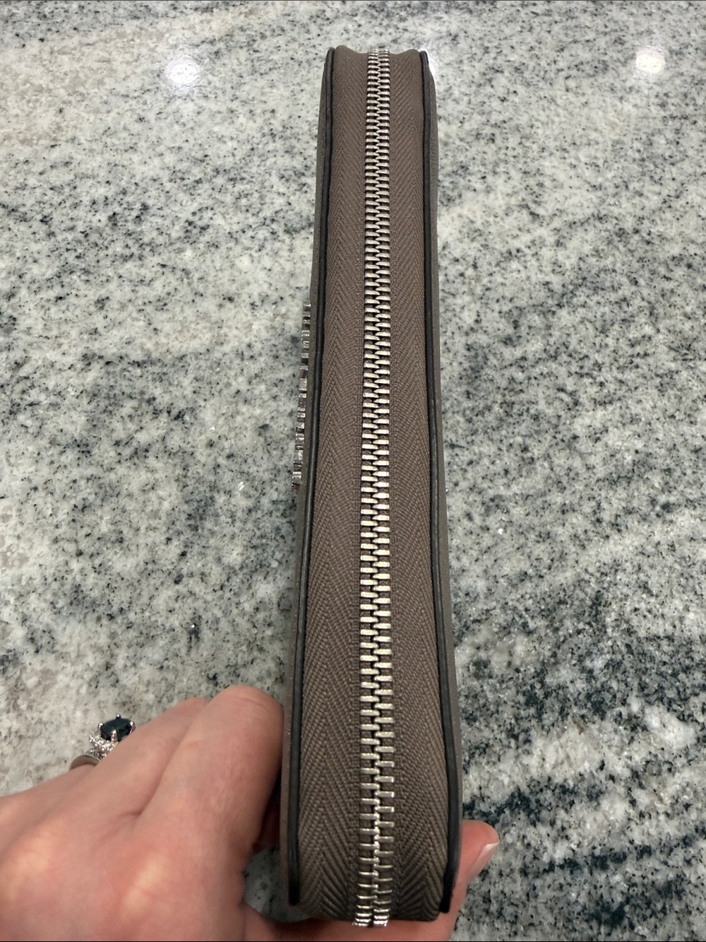Michael Kors Brown Zip-Around Saffiano Wallet - Picture 7 of 14